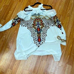 Beaded Cut Out Blouse